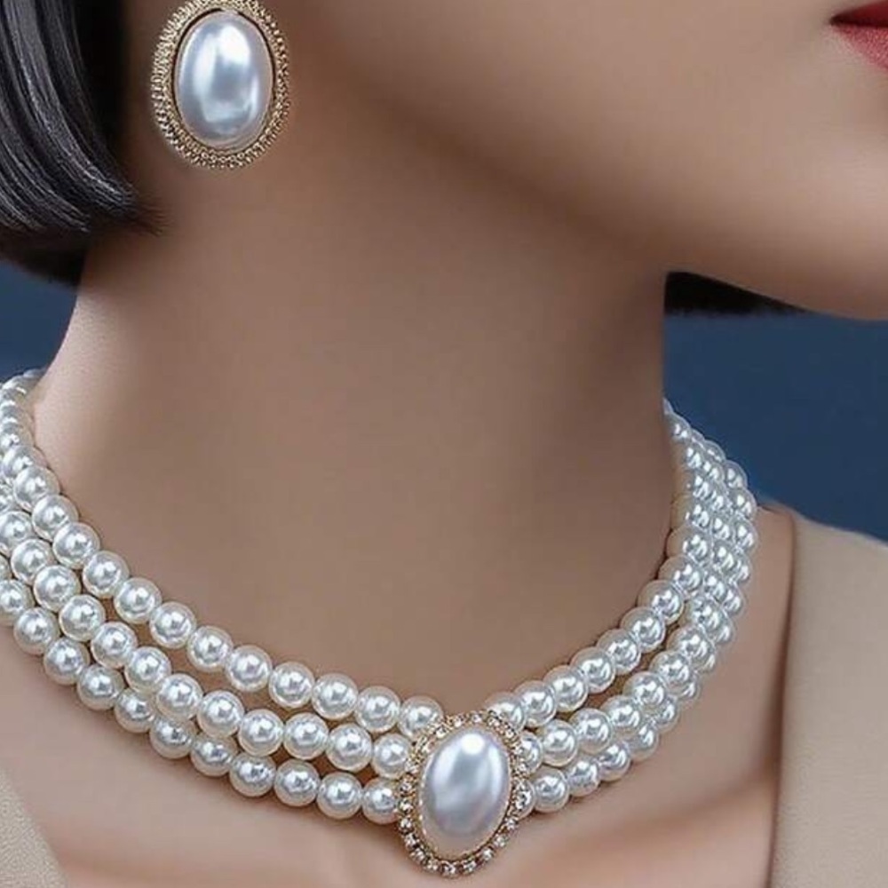 Victorian Pearl Choker Gold Cameo Clasp - Picture 7 of 7